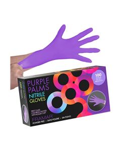 Framar Purple Palm Nitrile Gloves Med. 100ct