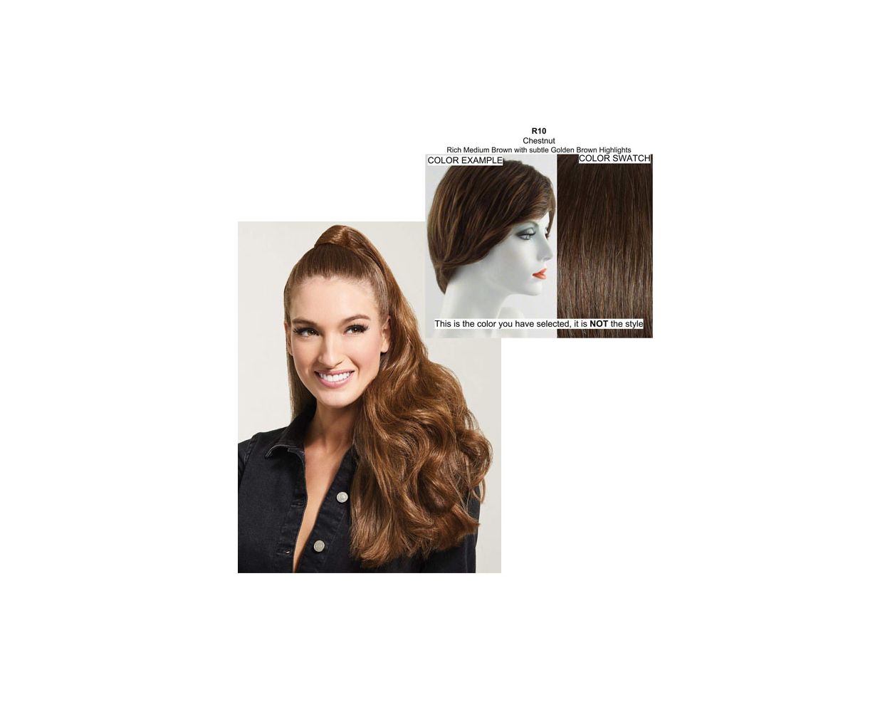 Hazel (50cm Medium Length Wavy Brown Hair) - Natural Wig